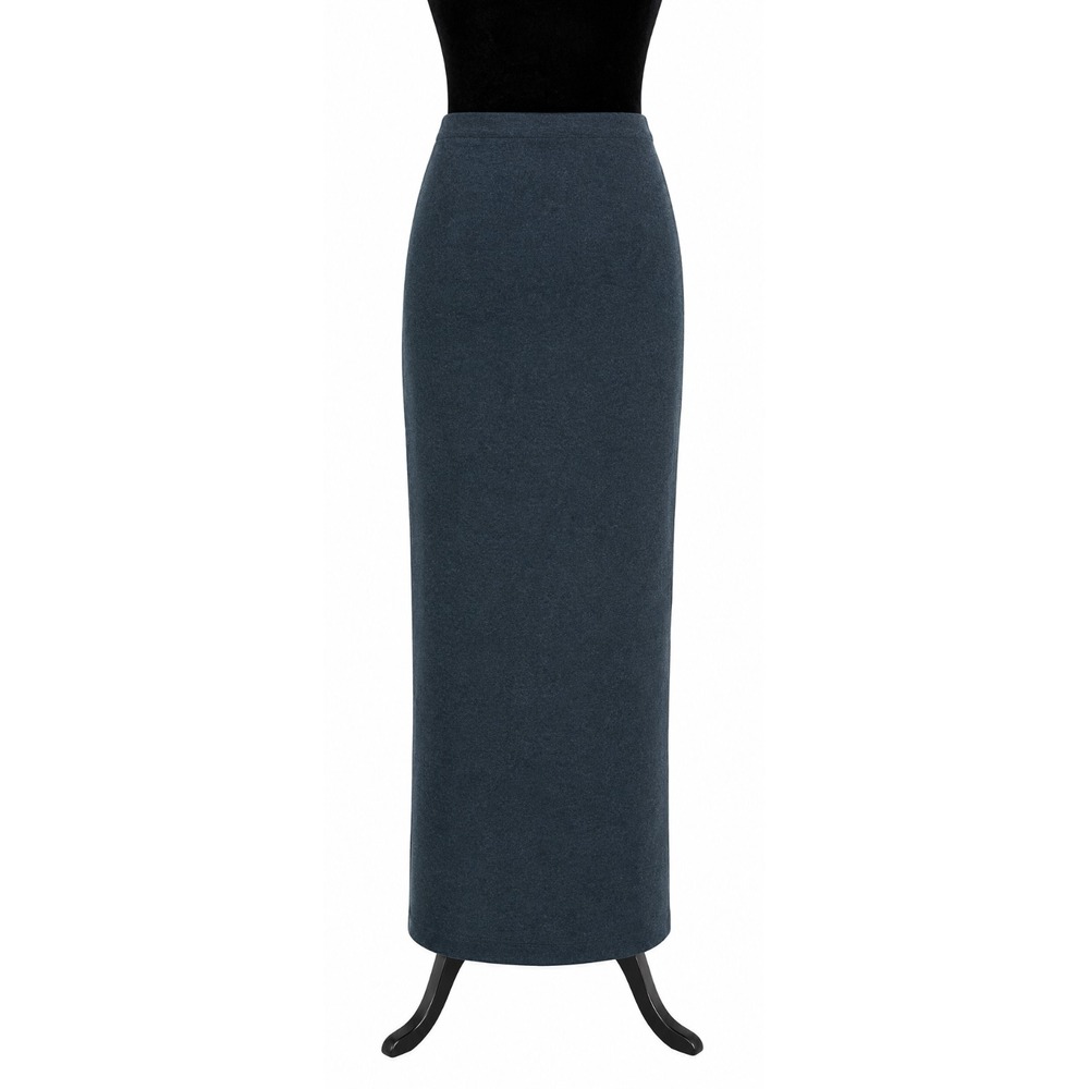 April Cornell For Cornell Trading Womens Large Lambswool Maxi Skirt Blue Modest